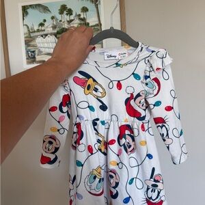 Disney White Dress with Colorful Character Print